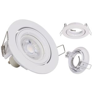 Ampoule ronde en aluminium coque de lampe <span class=keywords><strong>GU10</strong></span> <span class=keywords><strong>support</strong></span> de lumière à ressort réglable anti-éblouissement projecteur encastré au plafond <span class=keywords><strong>GU10</strong></span> <span class=keywords><strong>support</strong></span> de Downlight - Product Image 5