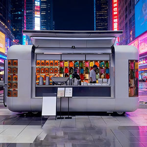 Carrito de Bebidas Móvil de Acero Inoxidable Gris Plateado de 4 Ruedas con Múltiples Compartimentos para Exhibición de Helados, Comida Rápida, Parque/Jardín - Product Image 2