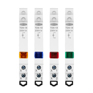 TOMZN TD9 1/2/3发光二极管信号指示灯230伏交流/DC 9毫米超薄型红黄绿色Din轨道医院工厂学校 - Product Image 2