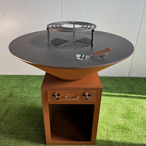 Braciere BBQ in Acciaio Corten, <span class=keywords><strong>Griglia</strong></span> a Legna Resistente <span class=keywords><strong>per</strong></span> Esterni, Caminetto Rustico <span class=keywords><strong>per</strong></span> Cortile e Patio, Vendita Diretta dalla Fabbrica - Product Image 4