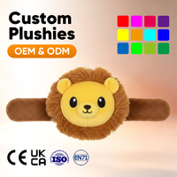 Boneka Hewan Peliharaan Anak-Anak Warna Kuning Coklat Singa Gelang Plushie Penghibur Katun Poliester yang Dapat Dicuci