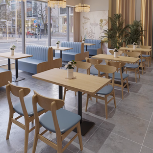 โต๊ะไม้สำหรับร้านอาหารตะวันตกเฟอร์นิเจอร์กระติกน้ำร้อนทำจากไม้สำหรับโรงแรม<span class=keywords><strong>ร้าน</strong></span>กาแฟ<span class=keywords><strong>ร้าน</strong></span>น้ำชานม - Product Image 1