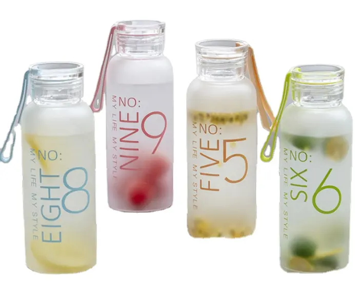 Bán Buôn BPA Free Reusable Borosilicate Chai Nước Thủy Tinh