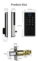 TT Lock Smart Home Cerradura de huella dactilar Cerradura Inteligente WIFI Biométrico Deadbolt Cerradura de puerta Contraseña/Tarjeta IC/APP/Desbloqueo de llave