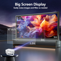 YDH-HY300 Art 2025 Nouveau projecteur 4K 500 lumens Double Wifi Sans fil Écran extérieur Rotation à 180 degrés Projecteur ultra silencieux 4K