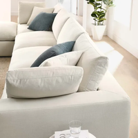 Fabricant professionnel Nouveau style de salon Canapé couleur unie, élégant et confortable en tissu pour les espaces modernes