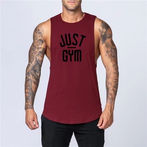 เสื้อกล้ามออกกำลังกายสำหรับผู้ชาย,เสื้อกล้ามเล่นกีฬา<span class=keywords><strong>สี</strong></span>พื้น OEM - Product Image 4