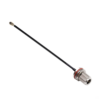 Câble coaxial RF de haute qualité, assemblage de câble pigtail noir RG178 de 10 cm, de type GEN1 à N, personnalisé OEM, vente en gros