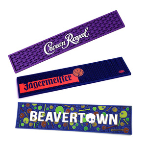 Manufacturer Promotion Personalized Brand Wine Custom Rubber <strong>Beer</strong> Drip Spill Soft PVC Silicone bar Runner Serving bar <strong>Mat</strong> - Product Image 4
