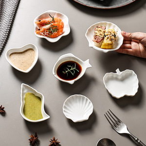 Assiette en céramique blanche simple pour assaisonner la sauce <span class=keywords><strong>vinaigre</strong></span> Hot Pot Dip Party Occasions et Snack Servir - Product Image 3