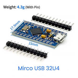 บอร์ดพัฒนาโปรแกรม Stock New Pro Micro ATMEGA32U4 5V 16M พร้อมพอร์ต USB สำหรับอัปเดตโปรแกรม และอินเทอร์เฟซ Type-C Mini Micro USB - Product Image 6