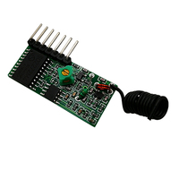 Módulo Receptor Inalámbrico de 5V 433MHz con Decodificador IC PT2272 2274, Función de Temperatura, Frecuencias de 315MHz y 433.92MHz