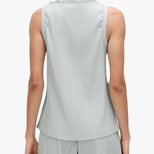 Débardeur minimaliste pour femme, col rond, sans manches, coupe ajustée, léger, respirant, amincissant, pour le Pilates, le fitness et le yoga - Product Image 5