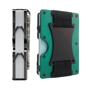 Portefeuille en aluminium minimaliste de luxe de haute qualité, blocage RFID, <span class=keywords><strong>porte</strong></span>-cartes de crédit en métal, portefeuille fin pour <span class=keywords><strong>homme</strong></span>, pour poche avant - Product Image 1