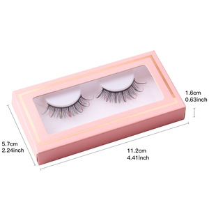 Faux cils scintillants colorés 16-19mm, une seule pièce, courbure russe D, cils spectaculaires et brillants pour <span class=keywords><strong>maquillage</strong></span> des yeux - Product Image 5