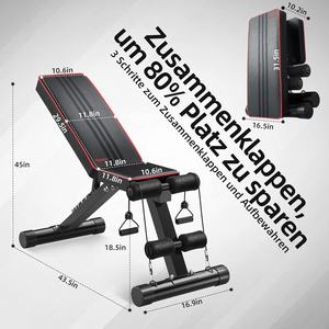 Panca pieghevole con telaio in acciaio polifunzionale per Trainer addominale inclinato a 6 vie e schienale regolabile/3 vie Unisex - Product Image 3