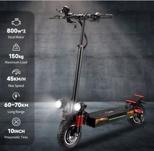 Trottinette Électrique JLM X4 à Vitesse Réglable 48V 17.5Ah, Pneu Gonflable 10 Pouces, Chambre à Air, Double Roue Motrice Tout-Terrain, Direct Usine - Product Image 5