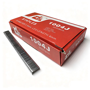 Agrafes Changli 1004J, diamètre 0,9 mm, longueur de la jambe 4 mm, en acier en forme de U, boîte de 5000 pièces - Product Image 1