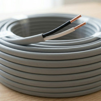 Câble JIS C 3342 VVF 1,6 mm 2 conducteurs en cuivre massif 600 V, fil électrique plat isolé en PVC pour le marché japonais, câblage intérieur, câble VA