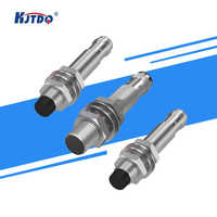 KJT Vente à chaud M12 3 fils Type affleurant 10-36V DC NPN PNP NO NC Capteur de proximité inductif 2/4/6mm Distance de détection Commutateur de proximité