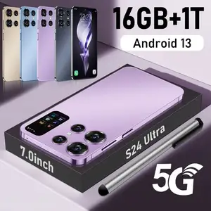 Europe Hot Selling 2024 New Arrival S24 Ultra AI Mobile Phone Type C Fast Charge Big Screen Android Phone support ChatGPT