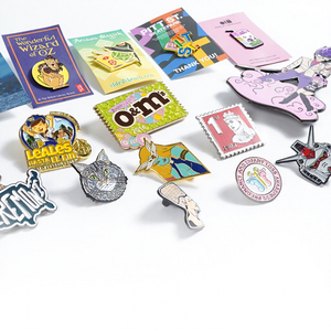 Badges personnalisés tendance, motifs floraux et <span class=keywords><strong>animaux</strong></span>, plaqué or, logo en époxy, épingles en émail dur et souple, épingles <span class=keywords><strong>de</strong></span> revers - Product Image 1