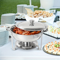 Chauffe-Plats Classique en Acier Inoxydable Nouveau Design, Compatible Lave-Vaisselle, pour Hôtels, Restaurants, Buffets et Traiteurs