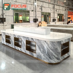 Tùy chỉnh bán lẻ đá cẩm thạch kết thúc hiển thị <span class=keywords><strong>Showcase</strong></span> truy cập sang trọng cửa hàng hiển thị tủ đa cấp trung tâm Đảo lịch thi đấu - Product Image 4