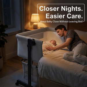 <span class=keywords><strong>Cuna</strong></span> Colegiadora Multifuncional para Bebés con Malla Transpirable, Diseño Plegable y Altura Ajustable para Recién Nacidos - Product Image 1
