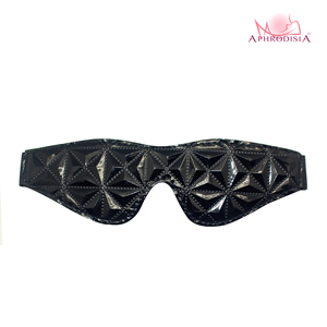 Maschera per Occhi BDSM Afrodisiaca in Vinile PU con Fascia Elastica, Finitura Lucida, Accessorio per Giochi di Ruolo <span class=keywords><strong>e</strong></span> Deprivazione Sensoriale - Product Image 5