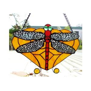 <span class=keywords><strong>Tiffany</strong></span> verre <span class=keywords><strong>papillon</strong></span> fenêtre panneau suspendu en verre - Product Image 1