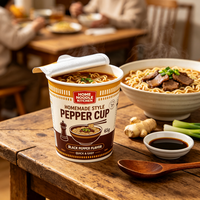 Best Selling 200g Black Pepper Chicken Ramen Instant Noodles Halal Certified Bulk Export Supermarket
