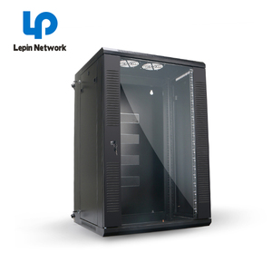 Nignbo lepin a prueba de polvo personalizar 20u 19 pulgadas 6U 9U 12U 18U con bisagras 600x550mm montaje en pared gabinete estante negro Mater puerta - Product Image 5