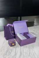 Coffret cadeau de luxe pour la fête des mères, en velours, avec fermeture à enveloppe et logo personnalisé