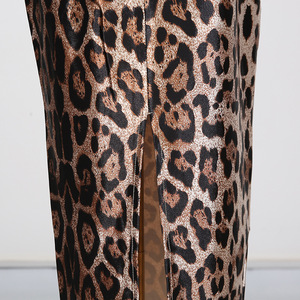 King Mcgreen Star abito <span class=keywords><strong>leopardato</strong></span> da donna Sexy e audace da ragazza alla moda, Top con capezza, abito lungo aderente a vita alta - Product Image 6