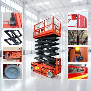 Plateforme élévatrice à ciseaux autopropulsée à faible bruit pour le nettoyage et l'entretien des lustres des halls d'hôtel - Product Image 1