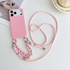 เคสซิลิโคนเหลวแบบสะพายข้างสีพื้นพร้อมสายคล้องคอ สำหรับ iPhone 17 Pro Max Air 16E 15 14 13 12 Plus ป้องกันการตกกระแทก พกพาสะดวก - Product Image 5