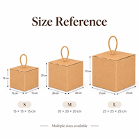 Boîte cadeau en papier kraft imprimée sur mesure avec poignée en corde, boîte d'emballage pliable en carton ondulé pour mariage, fête, Noël, vente en gros, OEM