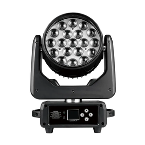 Cabezal móvil LED de haz DMX512 de alta resistencia, 2 unidades en 1 estuche, 19*15W, con zoom, tipo Mac Aura DJ para KTV/clubes/eventos - Product Image 4
