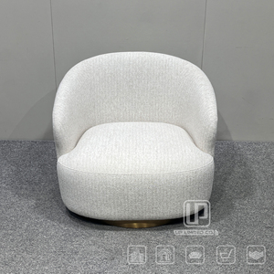 Sillas de Ocio de Estilo Italiano Más Populares, Tapizadas en Tela Blanca, con Estructura de Madera, para Interiores - Product Image 1