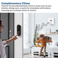 Vente directe d'usine caméra sans fil visuelle HD vision nocturne WiFi faible consommation d'énergie surveillance d'interphone de reconnaissance humaine à domicile
