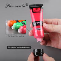 Peintures acryliques Panwenbo professionnelles non toxiques 12/18/24/36 couleurs 30ml pour toile