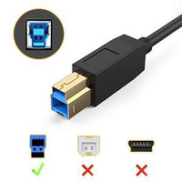 Câble CableCreation USB C vers USB B 10 Gbps, câble USB 3.2 Gen 2 Type C vers B pour imprimante, interface audio, DAC, disque dur