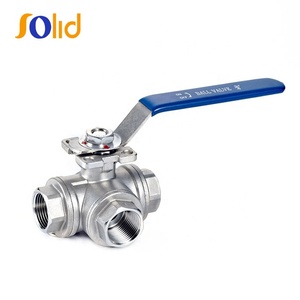 Xử Lý Đòn Bẩy Thép Đúc WCB 3 Way <span class=keywords><strong>Ball</strong></span> <span class=keywords><strong>Valve</strong></span> L Loại Với Pad Gắn ISO5211 - Product Image 6
