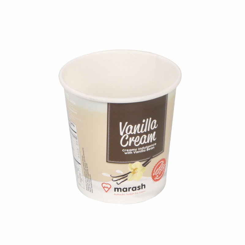 custom Hot Sale 8oz/12oz/16oz disposable yogurt ice cream paper cup with plastic cover