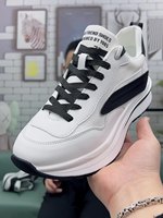 Chaussures de sport pour hommes de grande taille avec logo personnalisé, style respirant, chaussures pour hommes blanches, noires, grises