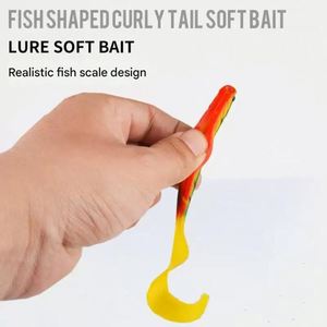 Señuelo de Pesca Suave con Cola Rizada de 12 cm y 5,5 g, Señuelo de Pesca Reflectante de Alto Rendimiento, Venta al por Mayor - Product Image 5