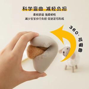 Otoño Invierno infantil antideslizante zapatos de suelo bebé caminar calcetines un año de edad <span class=keywords><strong>10</strong></span> meses forro polar grueso tripulación de punto alto - Product Image 4