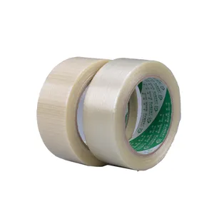 Waterproof Mono Straight Reinforced Fiberglass Filament Tape Strapping Carton Tape For Bundling