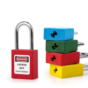 전기 사용자 정의 38mm 강철 걸쇠 잠금 안전 자물쇠 다른 마스터 키 키가있는 내구성 산업 장비 - Product Image 6